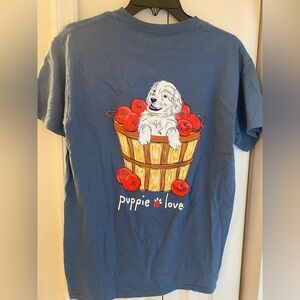 Short sleeve Puppie love Tshirt size M